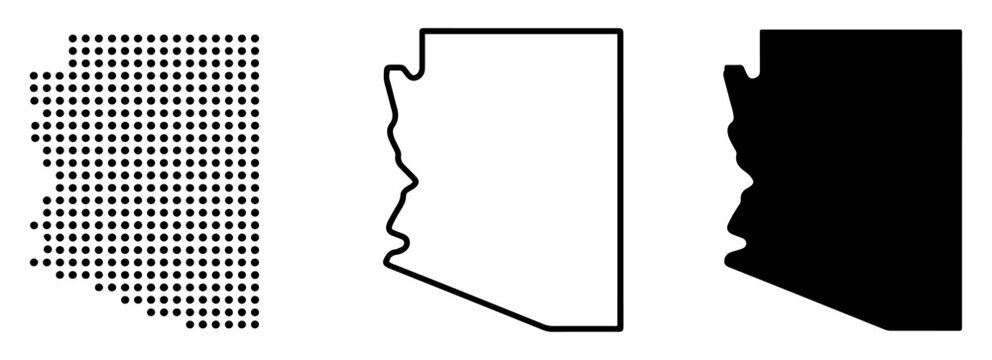 arizona state map vector icon