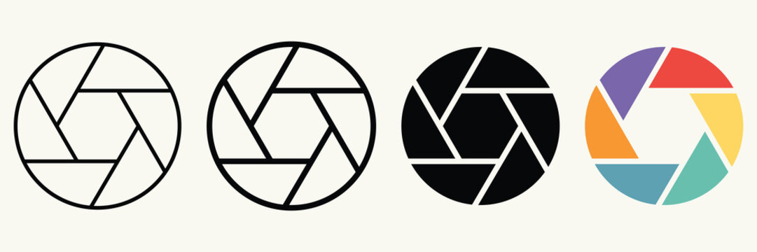Camera Aperture Icon Set