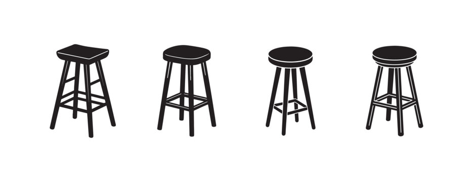 bar stools with various seat shapes and leg designs for furniture and interior decoration purposes  barstools collection