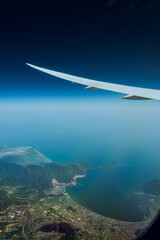 Fototapeta premium View from airplane window 