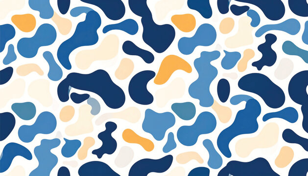 Colorful abstract shapes pattern design.