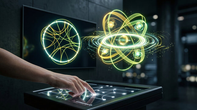 Citrine chord diagram data visualization &ndash; interconnected network flow, digital technology, business analytics, golden amber color palette