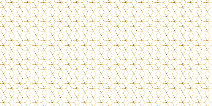 vector pattern gold square line cube wall decoration structure wallpaper textile background. geometric paper grid steel repeat element cubic pattern background.