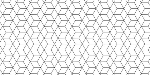 Obraz premium vector seamless pattern with square lines cube structure wallpaper textile background. geometric paper grid steel repeat element cubic pattern background.