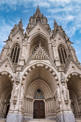 Obraz premium The Church of Notre Dame de Laeken is a 19th-century neo-Gothic style Catholic church