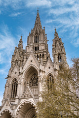 Obraz premium The Church of Notre Dame de Laeken is a 19th-century neo-Gothic style Catholic church