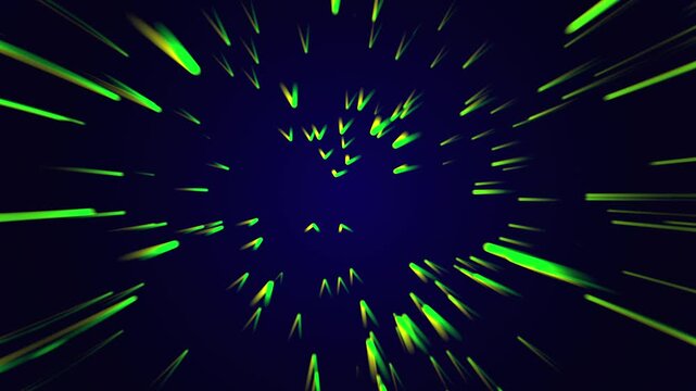 Abstract Green Light Speed Warp Bac