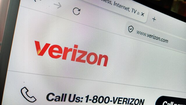  a computer screen with verizon website displayed
