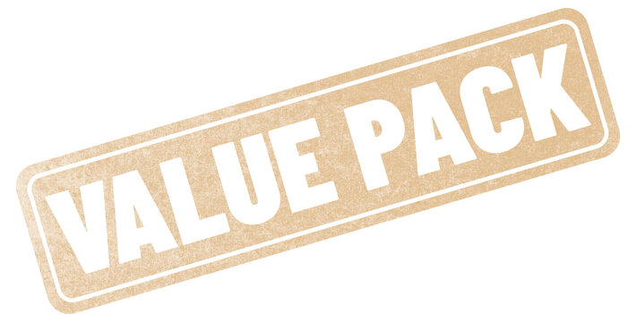 Rubber stamp value pack in orange color on white background for business discount on Transparent Background