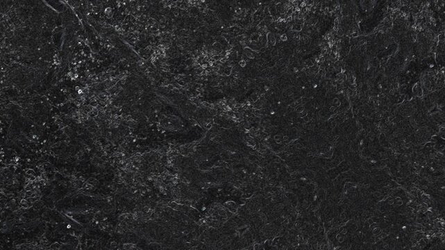 Dark weathered textured surface with subtle swirls, scattered specks, and organic patterns throughout. Grunge texture background animation.