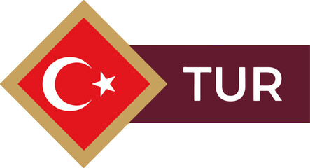 Obraz premium Turkish Flag Emblem Symbol.