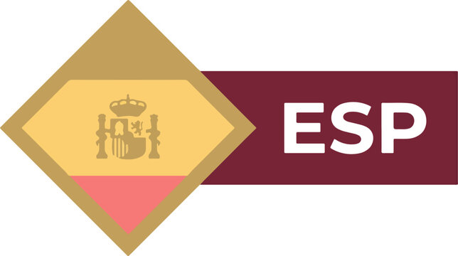 Spain flag symbol icon.