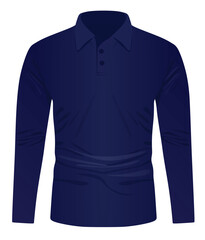Naklejka premium Blue long sleeve t shirt. vector illustration