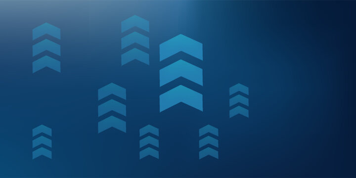 business arrow up growth technology on grid line dark blue background. graph stock market trading investment. chart trend profit income.