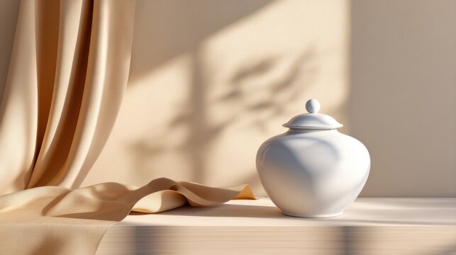 minimal still life with single object, soft daylight, editorial composition, calm mood
