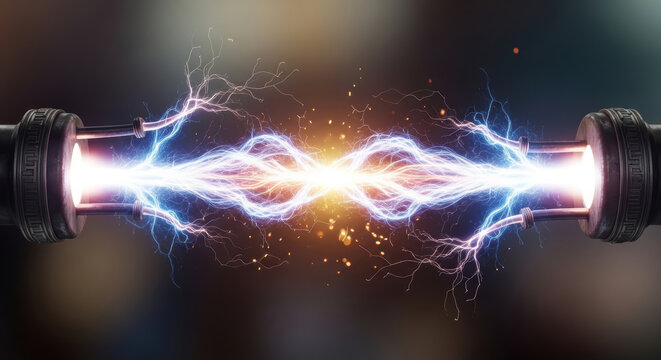 Electricity Energy Power Fusion Progress Technology Lightning Spark Current Science Electric Wire Cable Connection Voltage Energy flow Electric