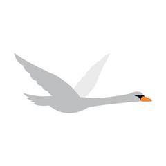 Obraz premium flying crane icon on a white background