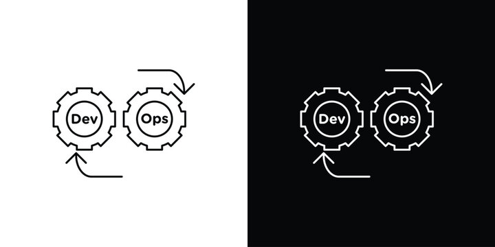 Dev ops icon design concept vector. EPS10