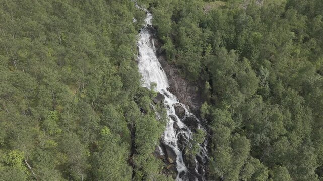 waterfall in the mountains