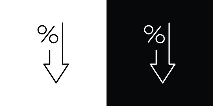 Percent down icon design concept vector. EPS10