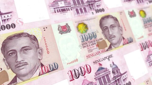 Singapore One Thousand Dollar Currency Finance Wealth Business Background