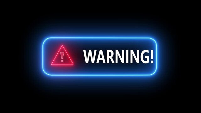 System hacked warning alert concept on the transparent background. virus, spyware, scam or Malicious software. Cyber security and cybercrime. Motion graphics of warning concept. HD video animation.