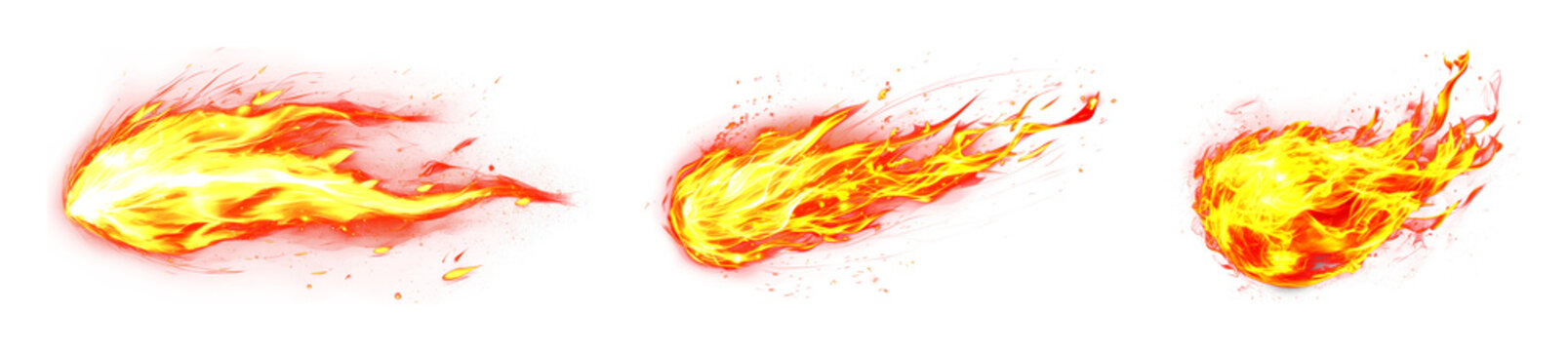 PNG Dynamic fiery comet illustration on transparent background