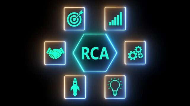 Root Cause Analysis Concept on the transparent background. Represents finding the root cause of the problem, solving the organization's problems to make it sustainable. Idea of analysis.HD video 