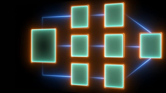 Workflow automation and business process mapping idea on the transparent background. Representing workflow automated, process planning, business flow, system optimization. HD video animation