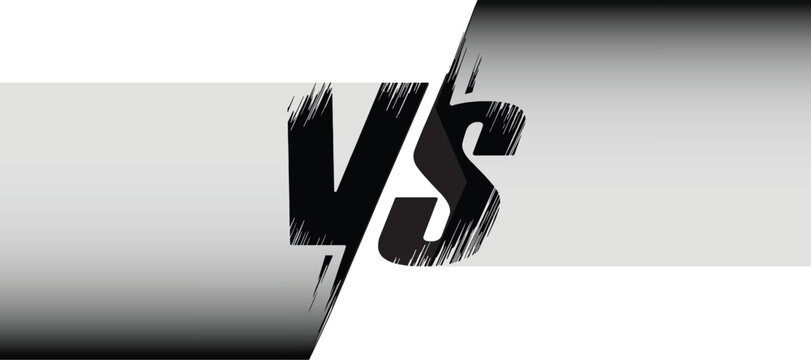 Versus graphic with torn paper effect.