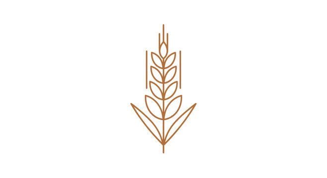 Wheat ears icon in gold color.