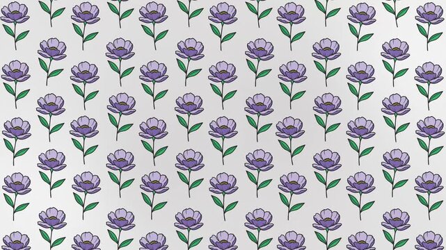 Seamless Background Floral Purple Pattern
