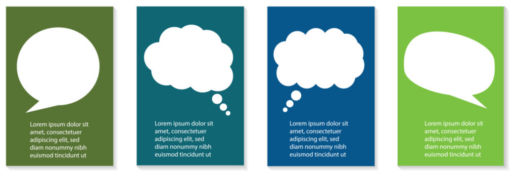 Quote speech bubble blank templates set.  Set of speech bubble quotes template. Quote box speech bubble testimonial design
