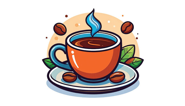 A steaming hot cup of coffee.