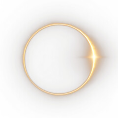Golden dust ring with glowing light overlay isolated transparent PNG © Dimariyss