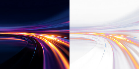 Naklejka premium Colorful laser lines with futuristic motion blur and glowing streaks