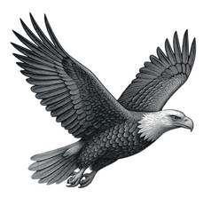 Fototapeta premium Animal American Bald Eagle, Flying Eagle, Wildlife Illustration, Vector Graphic Vector