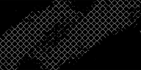 Fishing or soccer net. Repeated hexagon pattern. Black wired mesh texture isolated on white background.ilustrasion modern. © ina