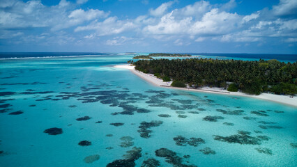 Fototapeta premium Aerial images of Villa Park , Maldives