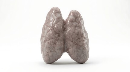 Naklejka premium 3d render of a human thyroid gland isolated on white background