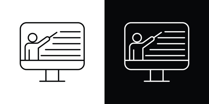 Online course icon concept vector. EPS10