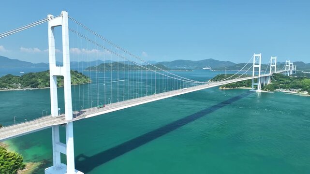 しまなみ海道をドローンから空撮で