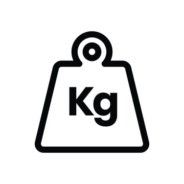 weight kg sign outline icon vector design good for web or mobile app