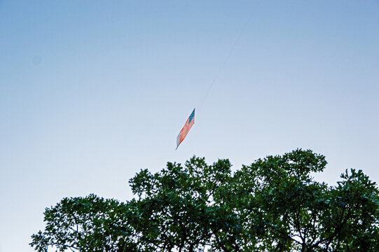 Old Glory in motion