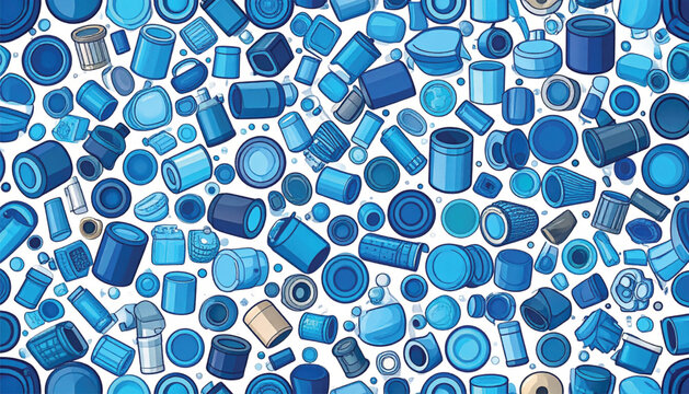 Collection of various blue glass objects.