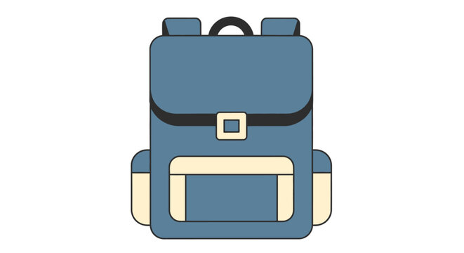 Blue Backpack Vector Illustration