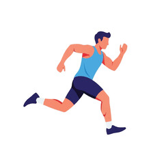 Fototapeta premium Man Running in Athletic Wear Outdoors.