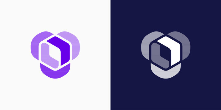 Geometric hexagon vector logo design with a modern, simple, clean, and abstract style. Icon for business, technology, and personal branding.