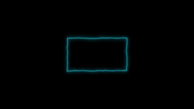 Neon Quadrilateral icon animation.Animated by neon Quadrilateral animation rotating and glowing against a dark background with futuristic digital.