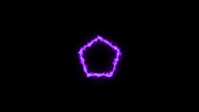 Neon Quadrilateral icon animation.Animated by neon Quadrilateral animation rotating and glowing against a dark background with futuristic digital.